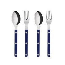 사브르 비스트로 티스푼 + 케이크 포크 세트, 네이비, 티스푼 2p + 케이크 포크 2p