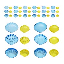 EDXeducation 투명 패턴조개 Blue and Yellow 48p, 1세트