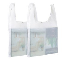 어코랄 컬러풀 장바구니 33 x 55 cm, 하양, 2개