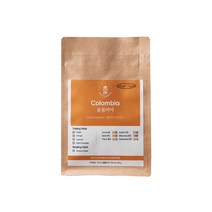 더치앤빈 싱글 오리진 콜롬비아 톨리마 수프리모 로스팅 원두, 200g, 모카포트