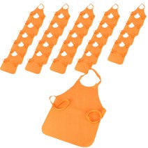 길그리 다용도 부직포 앞치마, 주황, 100개