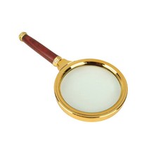 하리코 손잡이 돋보기 80mm, 1개, 골드
