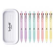 자바펜 제트3볼 비즈 베이비 볼펜 0.5mm 4종 x 2p + 소울메이트 펜트레이 세트, 퍼플, 민트, 옐로우, 피치(볼펜), 화이트(펜트레이), 1세트