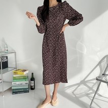 페이퍼먼츠 벨루리 롱 라운드 쉬폰 원피스 00493