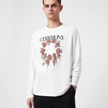 올세인츠 남성용 CEREMONY LS CREW Graphic T-Shirt