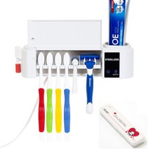 에코지우 벽걸이 칫솔 살균건조기 HD-603W + 닥터크리너 휴대용 칫솔 살균기 BIO-201 세트, 화이트(건조기), 화이트팬더(휴대용살균기), HD-603W(건조기), BIO-201(휴대용 살균기)