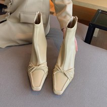 페이퍼먼츠 꼬임 리본 PU소재 마르 앵글 부츠 00244