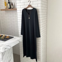 아이엠수 드슈 브이넥 롱원피스