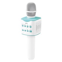 엑토 휴대용 블루투스 음성변조 노래방 마이크 블루, MICS-09