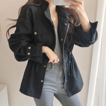 비비에모 포켓 스트링 캐주얼 야상 사파리 자켓 00496