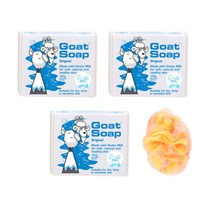 고트솝코리아 오리지널 산양비누 100g x 3p + 샤워볼 랜덤발송, 1세트