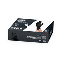 키친아트 프리미엄 니트릴 요리용 위생 장갑 블랙 L, 1개, 100개