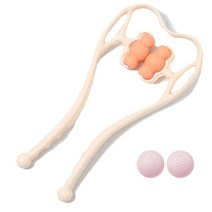 PDS리빙 사무직 필수템 경추 목 마사지 핸드 클램프 수동 마사지기, B오렌지, 1개