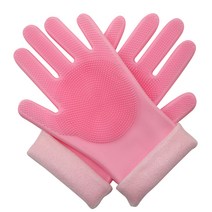 안티 스크래치 실리콘 고무장갑, 11 핑크 플러스 캐시미어, 1세트