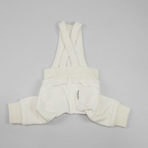 디자인사노 강아지 꼬마 기모 멜빵바지, 아이보리