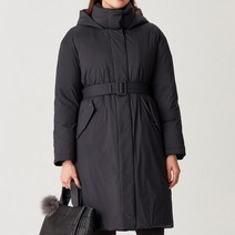 헤지스골프 여성용 울트라 라이트 벨티드 후드 점퍼 HWJU1D801BK