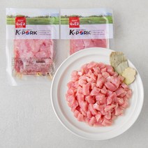 하이포크 등심 짜장카레용 (냉장), 500g, 2팩