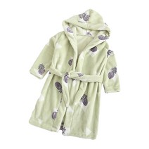 스타빈 아동용 패턴 후드 목욕가운 90호, 그린파인애플