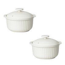 쓰임 마일드 매트 계란찜기 크림, 가로 154mm x 높이 105mm x 지름 135mm, 2개