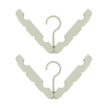 여행할때 안성맞춤 휴대용 접이식 옷걸이, 그린, 2개입