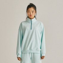 질스튜어트스포츠 여성용 뉴욕 모던 에센셜 아치로고 면혼방 하프집 맨투맨