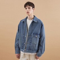 TNGT 남성용 1mile 벌룬핏 워싱 데님 메카닉 자켓 TNJU2E708