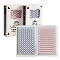 후니갬블 프리미엄 클럽 스페셜 스타패턴 홀덤 플레잉카드 브릿지사이즈 2종 세트, 블루, 레드