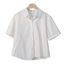 여성용 지너드 베이직 컬러 반팔 셔츠 NB1957K23