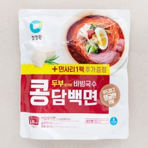청정원 두부로 만든 콩담백면 비빔국수 4인 + 면사리 1팩, 1개, 847.2g