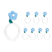 파티쇼 밍크 플라워 파티머리띠, 블루, 8개