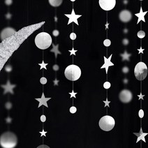 무드포인트 홈파티 별 가랜드 FREE, 실버, 5개