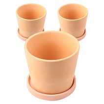 미미네가든 빈티지 토분화분 + 받침 3세트, 베이지
