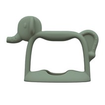 티지엠 플래티넘 실리콘 코끼리 손목 치발기 + 케이스, 본품, 포레스트그린(치발기)