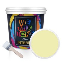 WEMIXTONE 내부용 INTERIOR 수성 페인트 1L + 붓, WMT0473P01(페인트), 랜덤발송(붓)