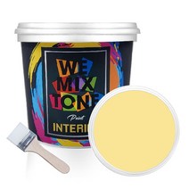 WEMIXTONE 내부용 INTERIOR 수성 페인트 1L + 붓, WMT0335P01(페인트), 랜덤발송(붓)