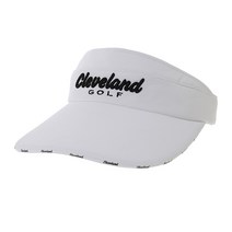 클리브랜드 여성용 자수레터링로고 썬캡 바이저 CGWCP227040, 화이트