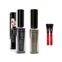 디바덤 래쉬 익스텐더 + 브로우 익스텐더 카푸치노 브라운 + 빨간브러쉬 2p 세트, 1세트, 래쉬 + 브로우 + 브러쉬 2p