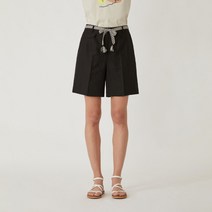 올리비아로렌 여성용 에스닉 벨트 린넨 반바지 VVBDSYM5331