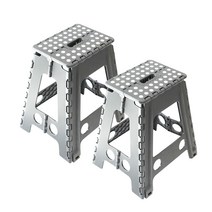 가쯔 다용도 콤팩트 스툴 접이식 의자 XL 2p, 그레이