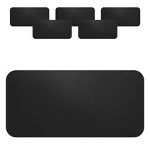 어나더 가죽 식탁매트 직사각 렉탄고로 6P, 39 x 19 cm, 블랙(앞) + 다크(뒤)