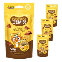 뽀로로펫 크런치캣 고양이간식 닭 50g, 닭고기   치즈 혼합맛, 4개