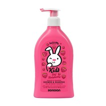 사노산 키즈 샤워앤샴푸 올인원클렌저 라즈베리 400ml, 1개