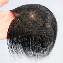 하이유니 인모 정수리 탑커버 헤어피스 미디엄형, 네츄럴블랙, 1개