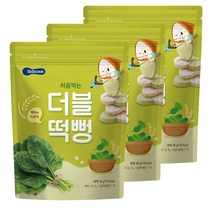 베베쿡 처음먹는 더블떡뻥 30g, 백미 + 시금치 혼합맛, 3개