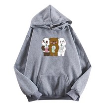귀여운 곰 세마리 오버핏 기모 임산부 후드티