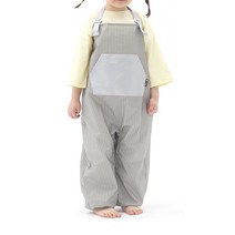 플리에 멜빵형 놀이복, 그레이세로줄