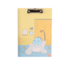 슬로우데코 공룡 캐릭터 눈금자 클립 보드 A4 22.5 x 31.9 cm, 하늘색 공룡, 1개