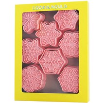 이홈베이킹 여러가지모양눈꽃푸쉬커터 8종 세트, 1세트