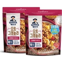 롯데제과 퀘이커 오트 그래놀라 크랜베리 바나나, 200g, 2개