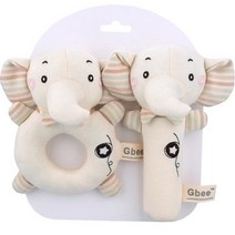 조이멀티 스타 오감발달 아기 딸랑이 2종 세트, 코끼리